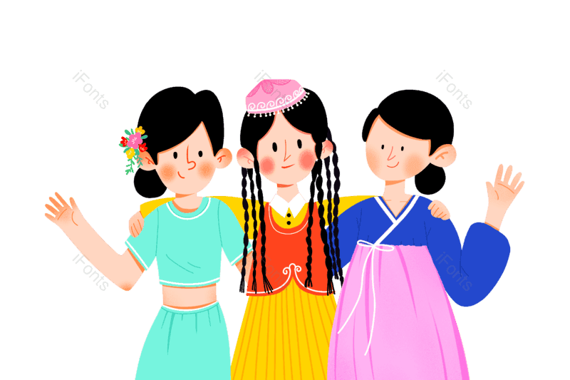 民族风图片,民族元素,少数民族PNG,插画免抠素材